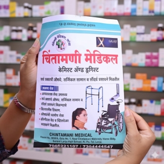 Custom Printed Extra Large Medicine Pouch | 5.5×8 Inch | 70 Gsm | Best For Medical Store