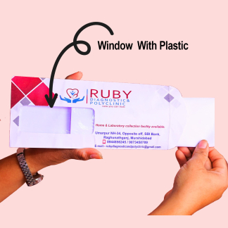 Custom Printed Office Window Envelope With Plastic Coating  | Multicolor Printing | 4.25x9.25 Inch | Best For Packing Reports