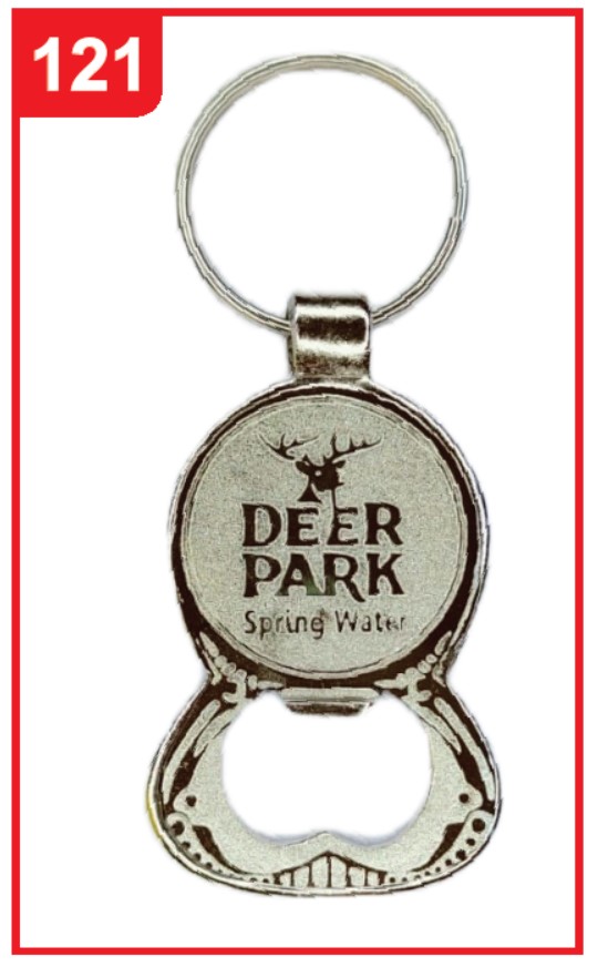 121. Custom Printed Nickel Spark Opener Keychain/Deerpark | Corporate Gifting & Branding