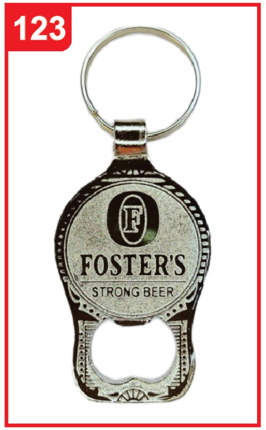 123. Custom Printed Nickel Spark Opener Keychain/Foster | Corporate Gifting & Branding