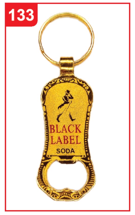 133. Custom Printed Golden Opener Keychain/Blacklable | Corporate Gifting & Branding
