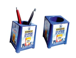 135. Custom Printed Plastic Pen Stand/Ramco | Corporate Gifting And Branding
