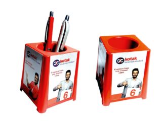 136. Custom Printed Plastic Pen Stand/Kotak | Corporate Gifting And Branding