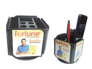 137. Custom Printed Plastic Pen Stand/Fotune | Corporate Gifting And Branding