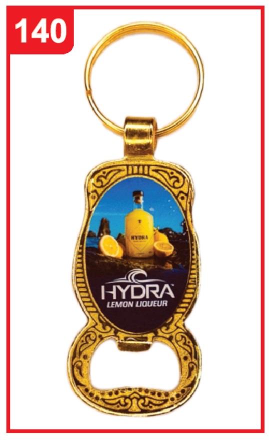 140. Custom Printed Golden Digital Keychain/Hydra | Corporate Gifting & Branding