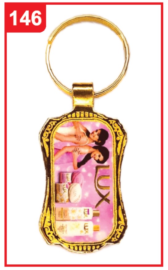 146. Custom Printed Golden Digital Keychain/Lux | Corporate Gifting & Branding
