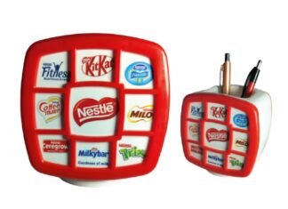 151. Custom Printed Plastic Pen Stand/Nestle | Corporate Gifting And Branding