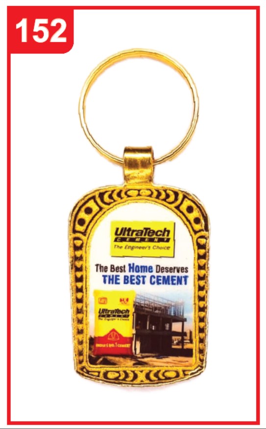 152. Custom Printed Golden Digital Keychain/Ultratech | Corporate Gifting & Branding