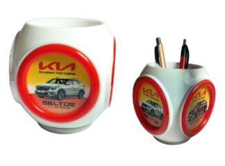 153. Custom Printed Plastic Pen Stand/Kia | Corporate Gifting And Branding