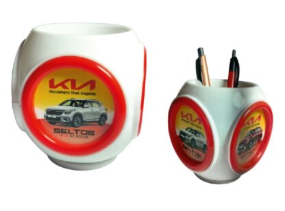153. Custom Printed Plastic Pen Stand/Kia | Corporate Gifting And Branding