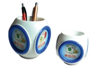 154. Custom Printed Plastic Pen Stand/Polycab | Corporate Gifting And Branding