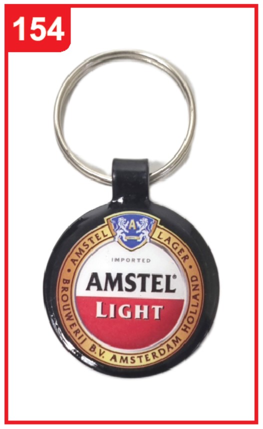 154. Custom Printed Powder Coated Keychain/Amstel | Corporate Gifting & Branding