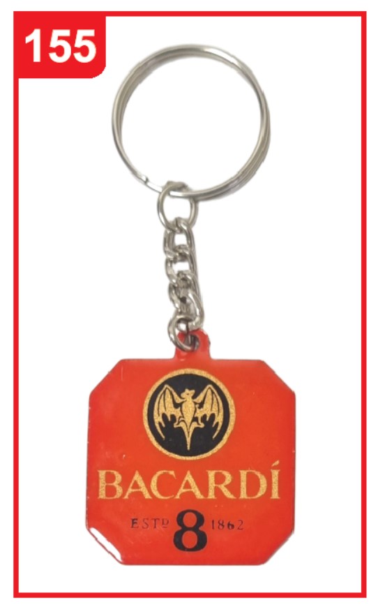 155. Custom Printed Powder Coated Keychain/Bacardi | Corporate Gifting & Branding