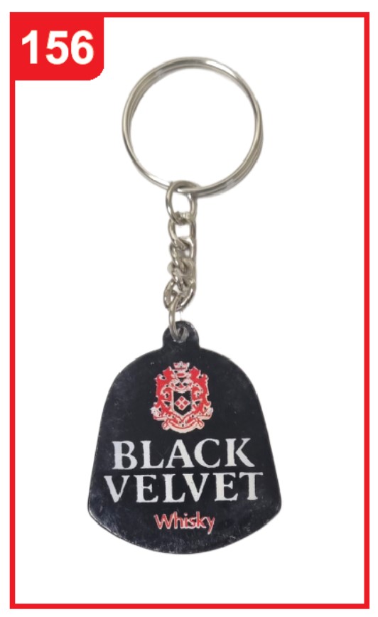 156. Custom Printed Powder Coated Keychain/Blackvelvet | Corporate Gifting & Branding