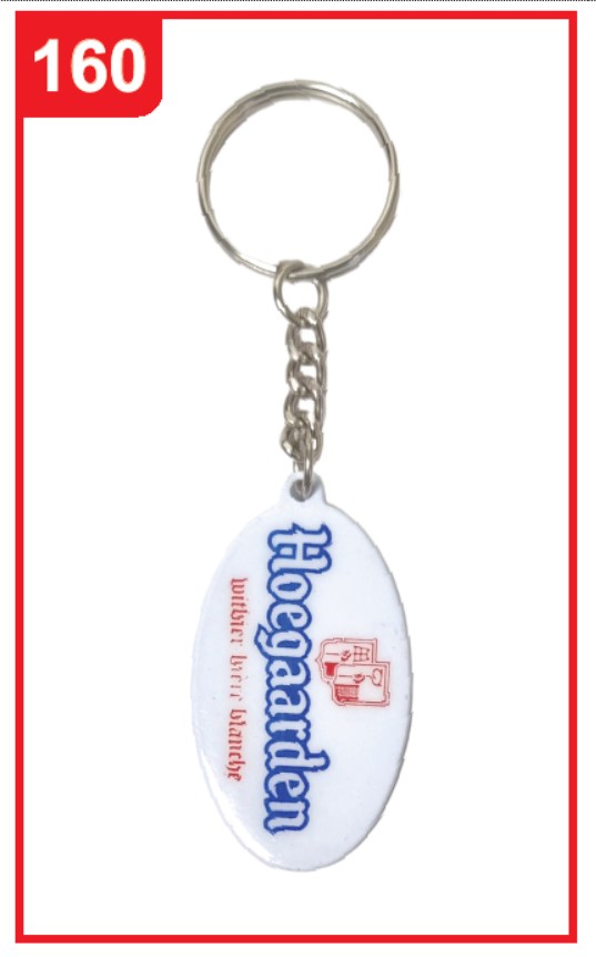 160. Custom Printed Powder Coated Keychain/Hoegaarden | Corporate Gifting & Branding