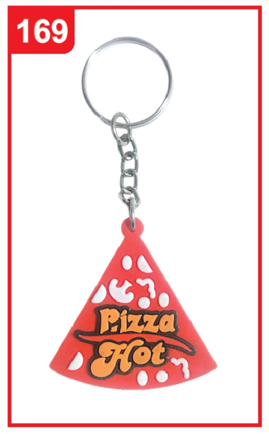 169. Custom Printed Sillicon Keychain/Pizzahot | Corporate Gifting & Branding