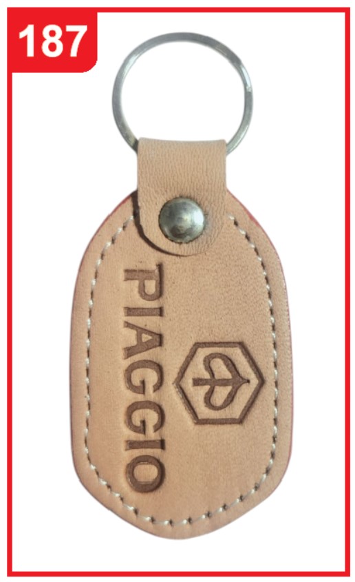 187. Custom Printed Leather Keychain/Piaggio | Corporate Gifting & Branding