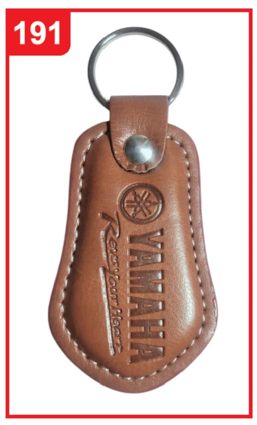 191. Custom Printed Leather Keychain/Yamaha | Corporate Gifting & Branding