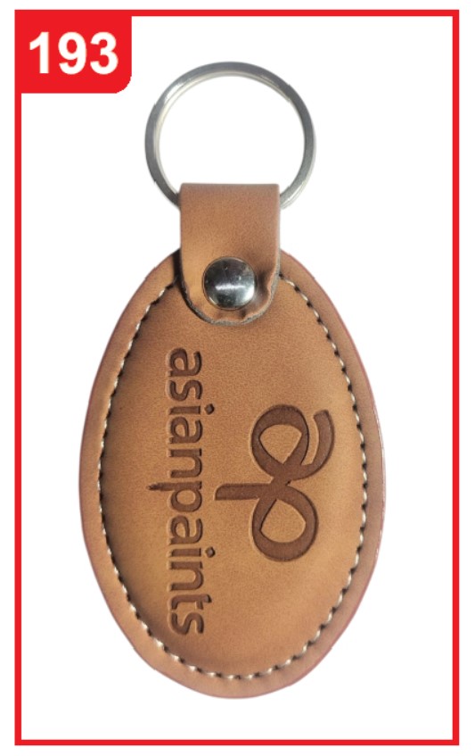 193. Custom Printed Leather Keychain/Asianpaints | Corporate Gifting & Branding