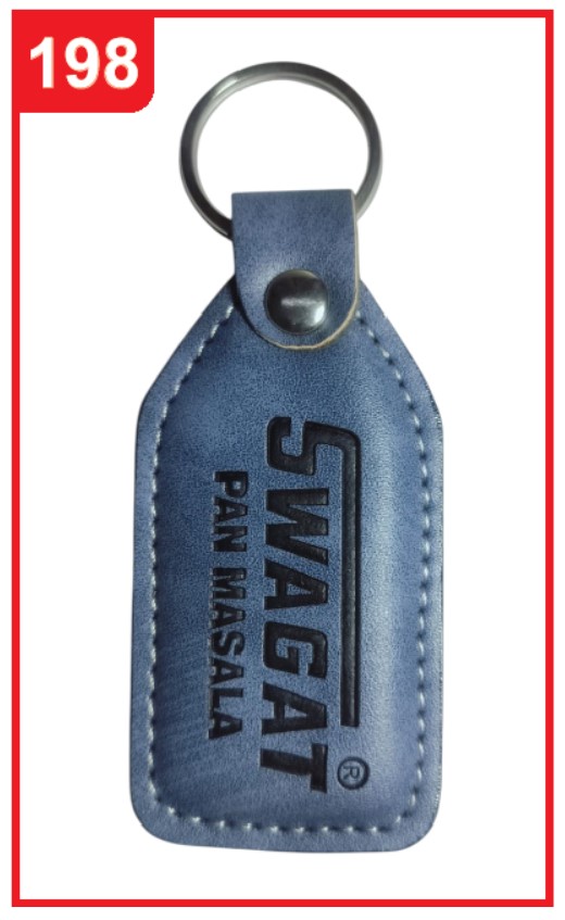 198. Custom Printed Leather Keychain/Swagat | Corporate Gifting & Branding