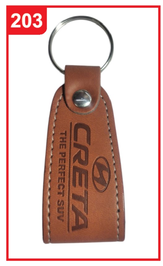 203. Custom Printed Leather Keychain/Creta | Corporate Gifting & Branding