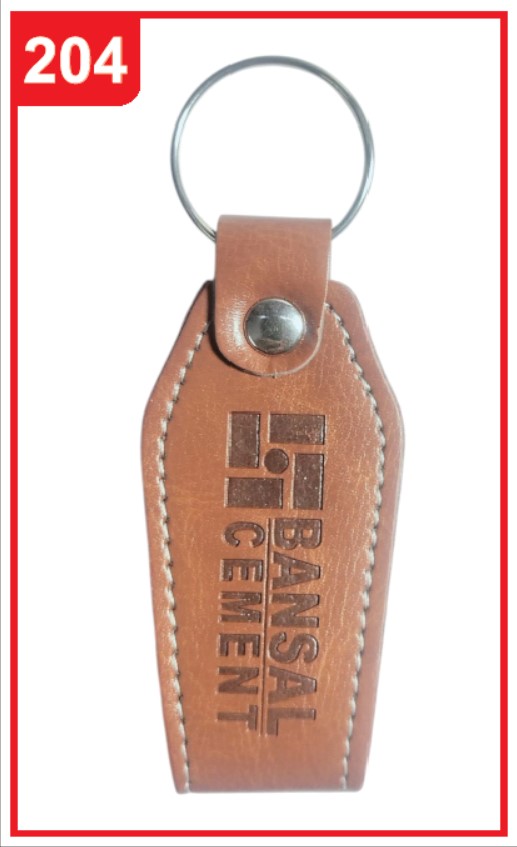 204. Custom Printed Leather Keychain/Bansalcement | Corporate Gifting & Branding