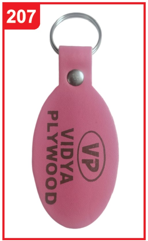 207. Custom Printed Leather Keychain/Vidyaplywood | Corporate Gifting & Branding