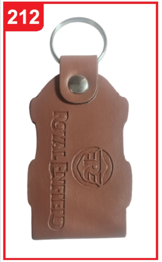 212. Custom Printed Leather Keychain/Royalenfield | Corporate Gifting & Branding