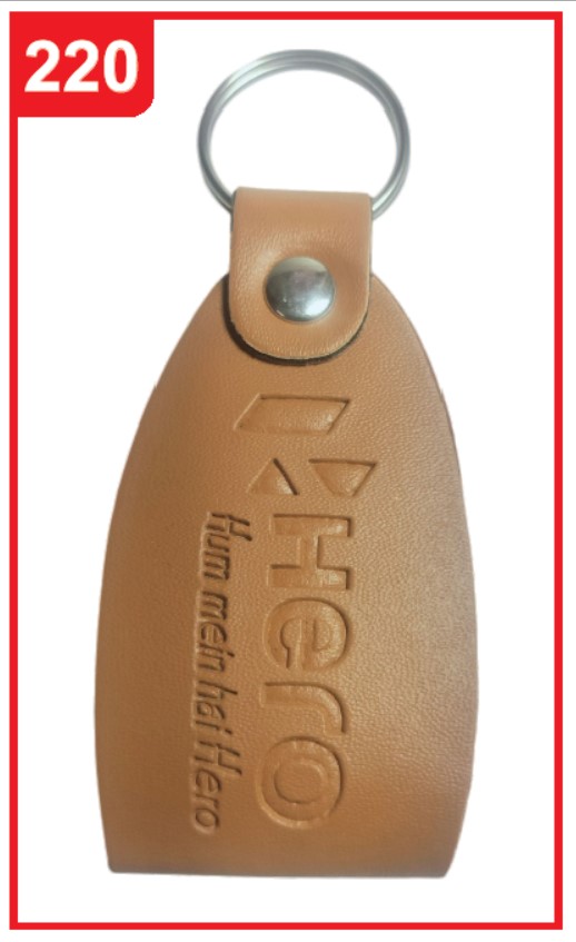 220. Custom Printed Leather Keychain/Hero | Corporate Gifting & Branding