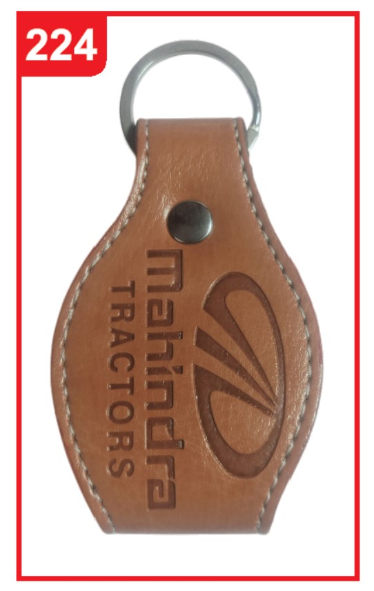 224. Custom Printed Leather Keychain/Mahindra | Corporate Gifting & Branding