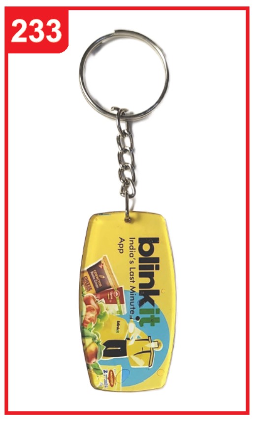 233. Custom Printed Acrylic Keychain/Blinkit | Corporate Gifting & Branding
