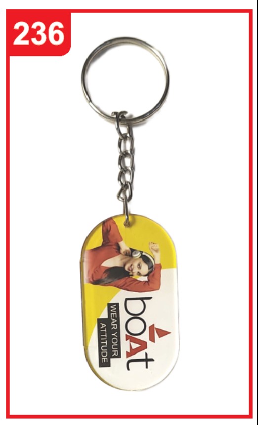 236. Custom Printed Acrylic Keychain/Boat | Corporate Gifting & Branding