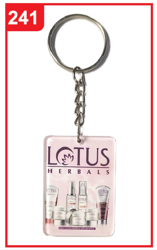 241. Custom Printed Acrylic Keychain/Lotus | Corporate Gifting & Branding