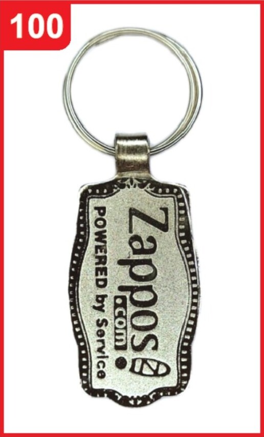100. Custom Printed Nickel Spark Keychain/Zappos | Corporate Gifting & Branding