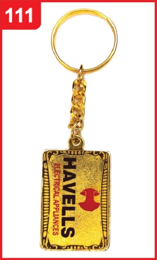 111. Custom Printed Golden Meena Keychain/Havells | Corporate Gifting & Branding