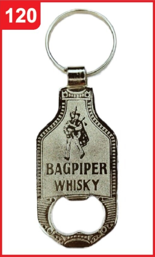 120. Custom Printed Nickel Spark Opener Keychain/Bagpiper | Corporate Gifting & Branding
