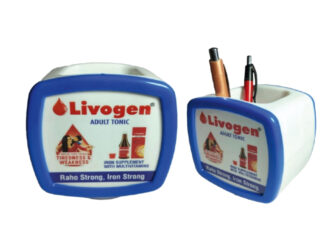 150. Custom Printed Plastic Pen Stand/Livogen | Corporate Gifting And Branding
