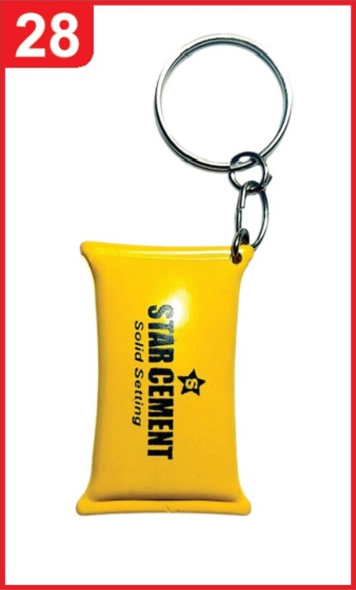 028. Custom Printed Abs Patta Keychain/Starcement | Corporate Gifting & Branding