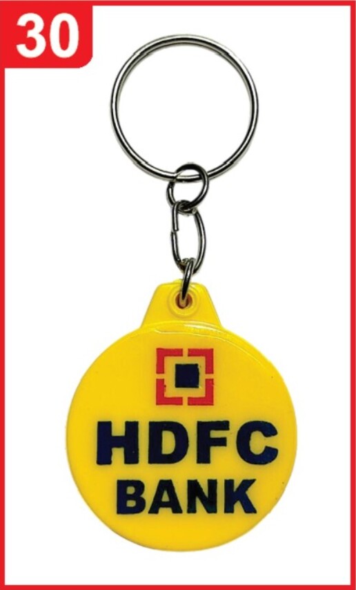 030. Custom Printed Abs Meena Keychain/Hdfcbank | Corporate Gifting & Branding