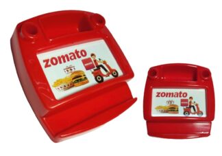 032. Custom Printed Plastic Paper Weight/Zomato | Corporate Gifting And Branding