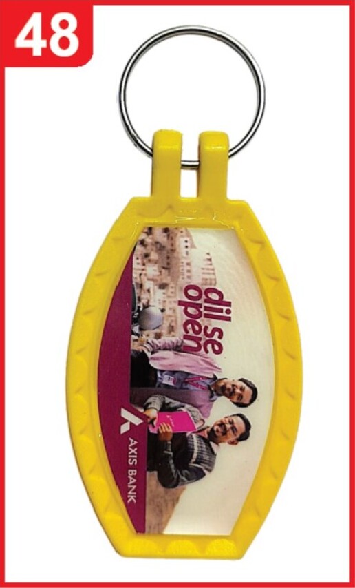 048. Custom Printed Abs Meena Digital Keychain/Axisbank | Corporate Gifting & Branding