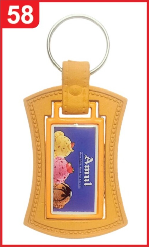 058. Custom Printed Abs Patta Keychain/Amul | Corporate Gifting & Branding