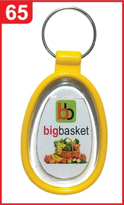 065. Custom Printed Abs Mold Keychain/Bigbasket | Corporate Gifting & Branding