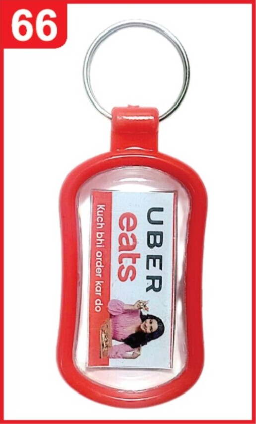066. Custom Printed Abs Mold Keychain/Ubereats | Corporate Gifting & Branding
