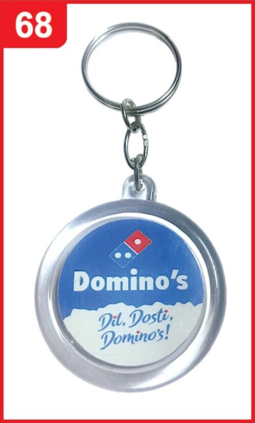 068. Custom Printed Crystal Digital Keychain/Domino’S | Corporate Gifting & Branding