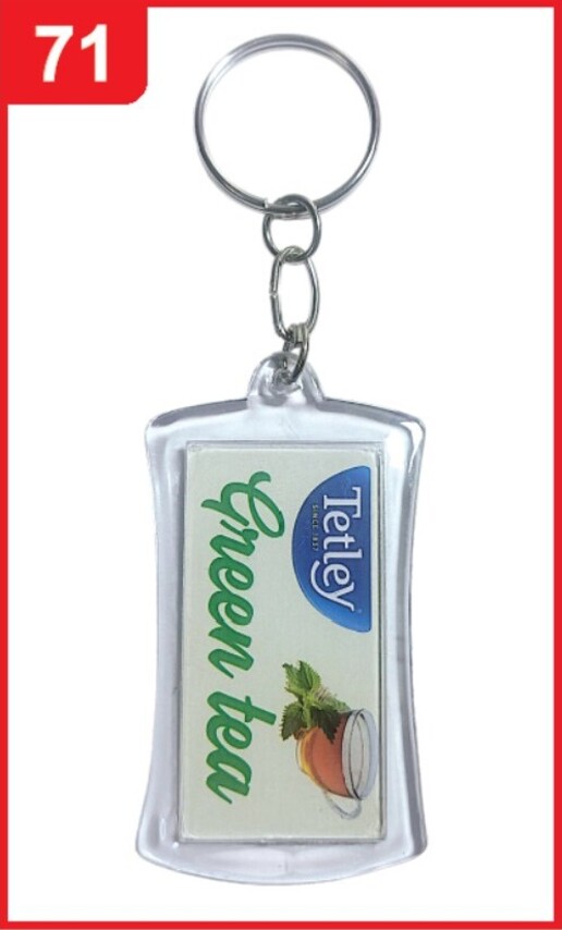 071. Custom Printed Crystal Digital Keychain/Tetley | Corporate Gifting & Branding