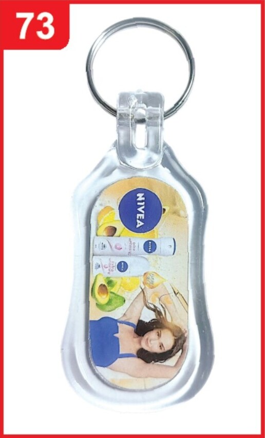 073. Custom Printed Crystal Digital Keychain/Nivea | Corporate Gifting & Branding