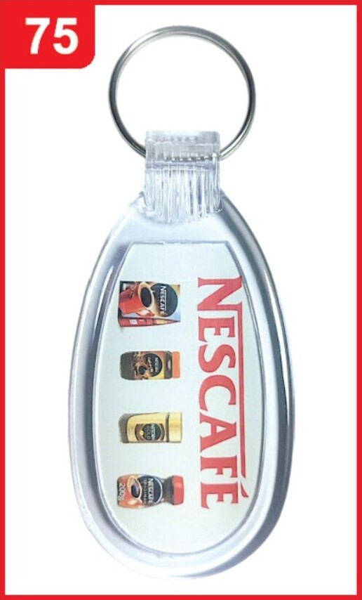075. Custom Printed Crystal Digital Keychain/Nescafe | Corporate Gifting & Branding