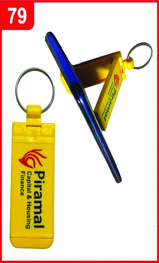 079. Custom Printed Abs Mobile Stand Keychain/Piramal | Corporate Gifting & Branding