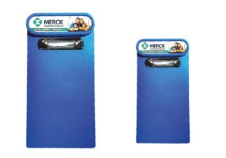079. Custom Printed Plastic Clip Board/Merck | Corporate Gifting And Branding